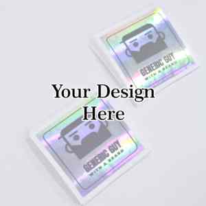 Pegatinas de vinilo holográficas con impresión UV de diseño personalizado, estampado dorado para decoraciones navideñas - Product Image 2