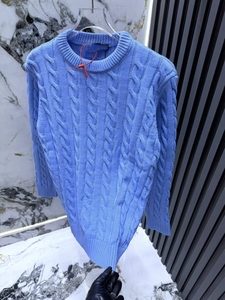 Suéter de punto para hombre al por mayor, cuello redondo, manga larga, contraste blanco y negro, jersey antiarrugas con patrón a cuadros, estilo casual urbano - Product Image 1