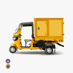 รถสามล้อบรรทุกไฟฟ้าสีเหลืองแบบมีหลังคา  กำลังไฟ 60V 100-150kW ระยะทางวิ่ง 201-300 กม. แบตเตอรี่ 70-90kWh ผลิตที่อังการา สำหรับใช้งานเชิงพาณิชย์ - Product Image 1