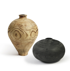 AK ชุดแจกันโต๊ะไม้ทรงกลมทำจากทองเหลืองแจกันดอกไม้2ใบสำหรับตกแต่งบ้านและตกแต่งคาเฟ่ - Product Image 1