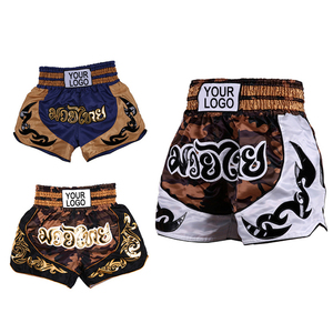 กางเกงขาสั้น MMA พิมพ์ลายพิมพ์โพลีเอสเตอร์100% ตามสั่งมวยไทยใช้ได้ทั้งชายและหญิง240ก. ทำโลโก้ของคุณเอง OEM - Product Image 1
