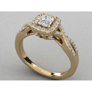 Bague solitaire en or 18 carats pour femmes, diamant brillant cultivé en laboratoire - Product Image 4