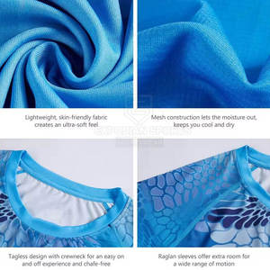 Haute qualité Spandex/Polyester UPF 50 chemises de pêche pour hommes vêtements de pêche respirants à séchage rapide - Product Image 6