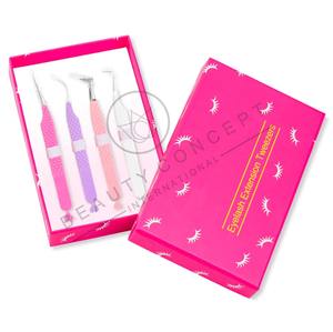 Pince à cils en acier inoxydable personnalisable professionnelle haute quantité embouts de fibres de volume inclinés Extensions de cils durables - Product Image 6