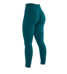 New Deal Offre Spéciale Spandex et coton tricot tissu Gym Leggings colorés sans poches pantalons de Yoga entraînement coupe ajustée - Product Image 3