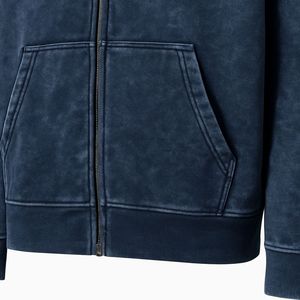 OEM Custom High Quality 500 Gsm Oversized Distressed All Over Printing Zip up Cropped Boxy <b>Hoodie</b> for <b>Men</b> - Product Image 3