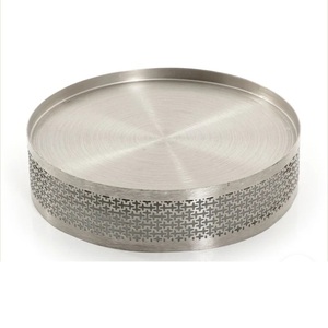 ถาดเสิร์ฟเค้กผลไม้คุณภาพเยี่ยมพร้อมขาตั้งเคลือบเงิน ดีไซน์ขอบตกแต่งสำหรับตกแต่งโต๊ะอาหาร - Product Image 1