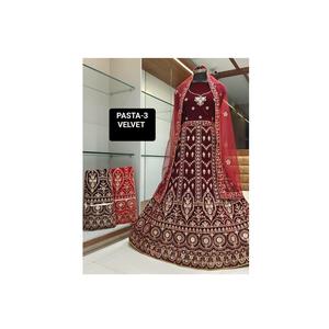 Tissu en velours de haute qualité Designer indien exclusif Lehenga Choli pour femme lourd et élégant pour mariage et fête - Product Image 1