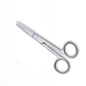 Ciseaux chirurgicaux droits et tranchants de 13 cm en acier inoxydable à usage unique pour pansements, coupes de sutures et procédures générales - Product Image 3