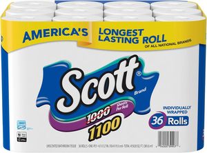 Scott 1100 Antibacterial Jumbo Roll Bath <b>Tissue</b> 36-Roll Bonus Pack Disposable Unscented Washable Soft <b>Toilet</b> Paper - Product Image 5
