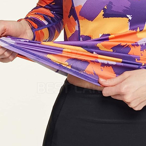 Best Quality <b>Women's</b> Long Sleeve MMA <b>Rash</b> <b>Guard</b> Breathable Wholesale Stylish Rush <b>Guard</b> Plain Design - Product Image 6