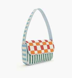 Seed <b>Beads</b> Embroidery <b>Handbag</b> With Zipper Closure For Women Trendy Handmade Seed <b>Beads</b> Embroidered Sling Bags Wholesale - Product Image 3