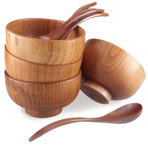Juego de 4 tazones para servir comida, tazones únicos de alta calidad, tazones de madera para servir. - Product Image 2