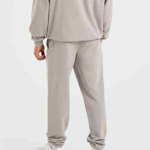 Pantalon de survêtement personnalisé épais en éponge française surdimensionné à double taille blanc ample baggy ample à jambes larges pour hommes - Product Image 6