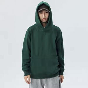 Logo personnalisé de haute qualité 400G 100% coton polaire lourde vierge surdimensionné grande taille à capuche unisexe - Product Image 2