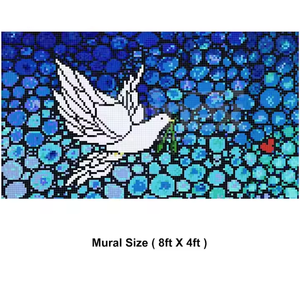 Revêtements muraux intérieurs en mosaïque de verre décorative de style traditionnel, écologiques, épaisseur 10 mm, brillants/mats, résistants à l'eau, découpés à la main - Product Image 2