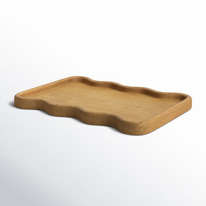 Bandeja de servicio de madera ecológica con revestimiento natural para aperitivos y bebidas de hogar y restaurante en la India, novedad - Product Image 3