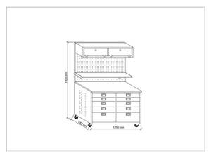Gabinete de Herramientas Rodante OEM Resistente, Banco de Trabajo con Recubrimiento Electrostático en Polvo, Sistema de Almacenamiento Móvil para Mecánicos con 10 Cajones - Product Image 6