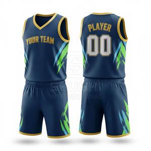 Maillots de basket-ball en gros, uniformes respirants 100% polyester, vêtements de sport, uniformes d'équipe personnalisés OEM, ensembles grande taille - Product Image 2