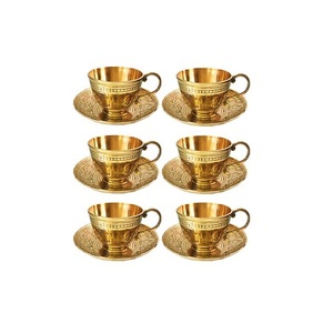 Platillo de té y taza de latón de diseño atractivo con platillo de taza de té y tamaño personalizado de la más alta calidad a precio barato - Product Image 3