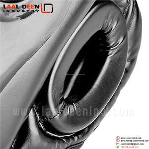 Protège-têtes de haute qualité en cuir PU de couleur noire à vendre couvre-chef d'entraînement professionnel de boxe pour la sécurité porter la boxe personnalisée - Product Image 5