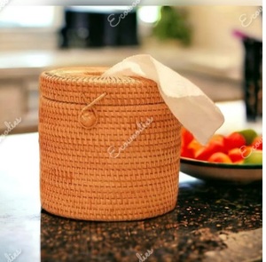 กล่องม้วนกระดาษทิชชูทรงกลมสำหรับตกแต่งห้องน้ำอุปกรณ์ตกแต่งห้องครัวตกแต่งบ้านร้านอาหาร - Product Image 1