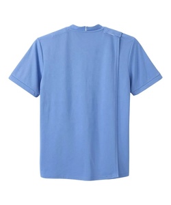 เสื้อยืดผ้าฝ้ายเฮนลี่ย์สำหรับผู้ชายเสื้อเชิ้ตแขนสั้นเปิดด้านข้างสำหรับพักฟื้นการฟอกไต - Product Image 2