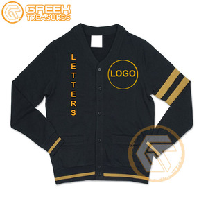 Haute qualité Phi hommes Alpha acrylique brodé Cardigan personnalisé sororité chandails respirant tricoté pulls fraternité - Product Image 1