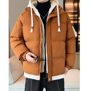 New Design Solid Color Hooded <b>Coat</b> Winter Bubble Plus Size Custom Men Shiny Puffer Outdoor jacket - Product Image 5