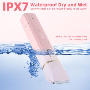 Mini afeitadora eléctrica de doble cuchilla para mujer, recortadora impermeable IPX7, removedor de vello nasal para rostro, idioma de operación alemán, lavable - Product Image 2