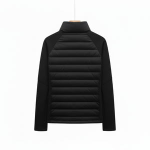 Blouson matelassé pour femme |   Doublure en polaire chaude pour l'hiver |   Manches longues coupe-vent style équestre |   Manteau d'extérieur noir de haute qualité |   Point - Product Image 2