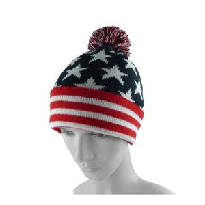 Estilo superior logotipo personalizado niños adultos tejido Bobble sombrero Jacquard bordado logotipo Pom gorros de invierno sombrero carta jacquard Beanie - Product Image 4