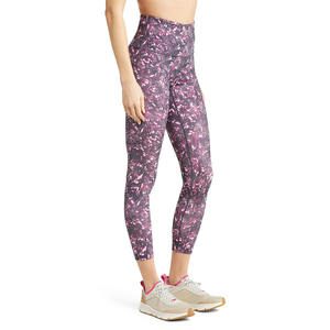 Leggings de yoga pour femmes, unis, ajustables, sans couture, 100% coton, avec taille haute et ceinture élastique, design personnalisable pour la musculation - Product Image 2