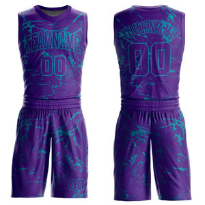 100% Polyester OEM Manufacturer Custom Sublimated Basketball Sportswear Set Custom Name Numbers Jersey Shorts Uniforms Plus Size - Product Image 4