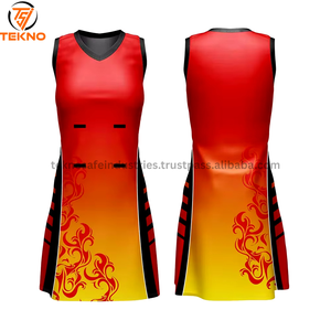 Dernier modèle de robe de netball respirante et réversible Vêtements de tennis légers Uniforme pour femmes, jeunes, Netball imprimé facile à porter - Product Image 3