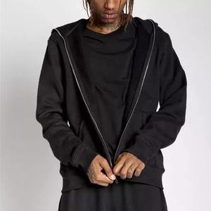 hoodies Customizable Bulk Low Moq Oversized Heavyweight Men Full Face Zipper <b>up</b> Hoodies Blank Cotton <b>Black</b> <b>Zip</b> <b>up</b> <b>Hoodie</b> - Product Image 4