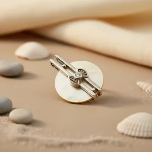 Women's Fashion Silver Pearl Pendant with CZ Elegant Jewelry with Dazzling Crystals - Product Image 2