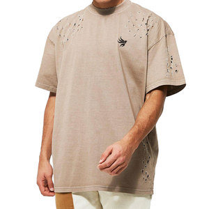 เสื้อยืดโอเวอร์ไซส์ทนทานสำหรับใส่กลางแจ้ง เสื้อยืดโอเวอร์ไซส์สำหรับผู้ชาย ดีไซน์ล่าสุด สีพื้น เสื้อยืดโอเวอร์ไซส์สำหรับผู้ชาย แห้งเร็ว - Product Image 1