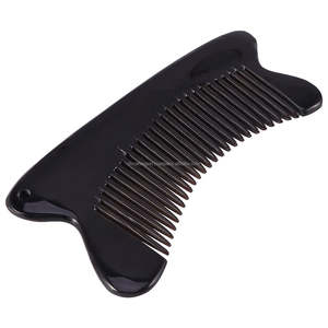 Peine de pelo de diseño moderno hecho de cuerno de vaca de búfalo 100% peine de diente ancho de pelo de cuerno Natural para el hogar del Hotel De La India por RF Crafts - Product Image 1