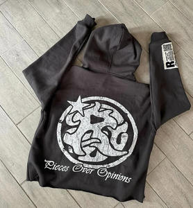 เสื้อฮู้ดสวมหัวสำหรับผู้ชายผ้าคอตตอนผสมมีฮู้ดพิมพ์ลายผลิตจากปากีสถาน - Product Image 3