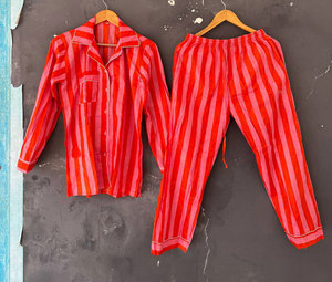 Conjunto de pijama de algodón hecho a mano para mujer, ropa de dormir informal transpirable para todas las estaciones, ropa durante todo el año - Product Image 3