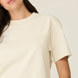 Camiseta Básica de Cuello Redondo para Uso Diario, Fabricante Mayorista, Color Sólido, Moda Urbana, Cómoda, Ligera, Manga Corta - Product Image 3