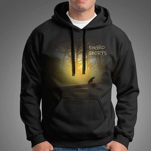 Sudaderas con capucha impresas personalizadas Sudaderas con capucha para hombres y mujeres Industria pakistaní Negro - Product Image 1