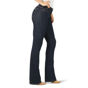 Venta al por mayor Precio bajo Tallas grandes Calidad Premium Transpirable Slim Fit Washed Mujeres Señoras Denim Casual Jeans Pantalones para mujeres - Product Image 3