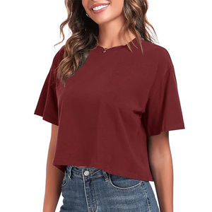 ผู้จัดจำหน่ายเสื้อครอปท็อปผู้หญิงขายส่ง รับผลิตตามแบบ OEM เสื้อครอปท็อปแฟชั่น ทรงสปอร์ต ทรงเข้ารูป ทรงลำลอง ทรงโอเวอร์ไซส์ - Product Image 1