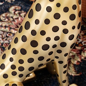 Mesa auxiliar de metal Leopard Stealth-Base de animal elegante para una sala de estar elegante y moderna o dormitorio con acento DECORACIÓN DEL HOGAR MESA DE CENTRO - Product Image 5