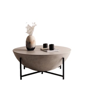 Table basse élégante en forme d'octogone avec dessus en verre marbré en bois durable, design martelé en métal unique - Product Image 5