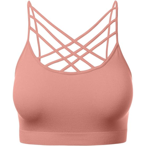 Sujetadores deportivos acolchados para mujer Espalda hermosa con colores únicos Sin anillo de acero Ropa activa para Fitness Yoga Deportes - Product Image 1