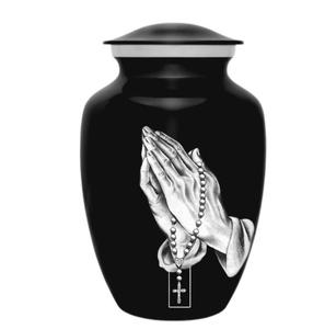 Black Cremation <b>Urn</b> for <b>Ashes</b> Adult Spiritual <b>Urn</b> Handcrafted Large Religious Holds Upto 200Lbs Adult <b>Urn</b> for Memorial - Product Image 6