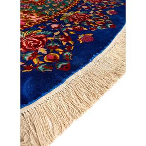Tapis en soie noués à la main Gulmarg Blue-Skps-198 pour la prière - Product Image 4